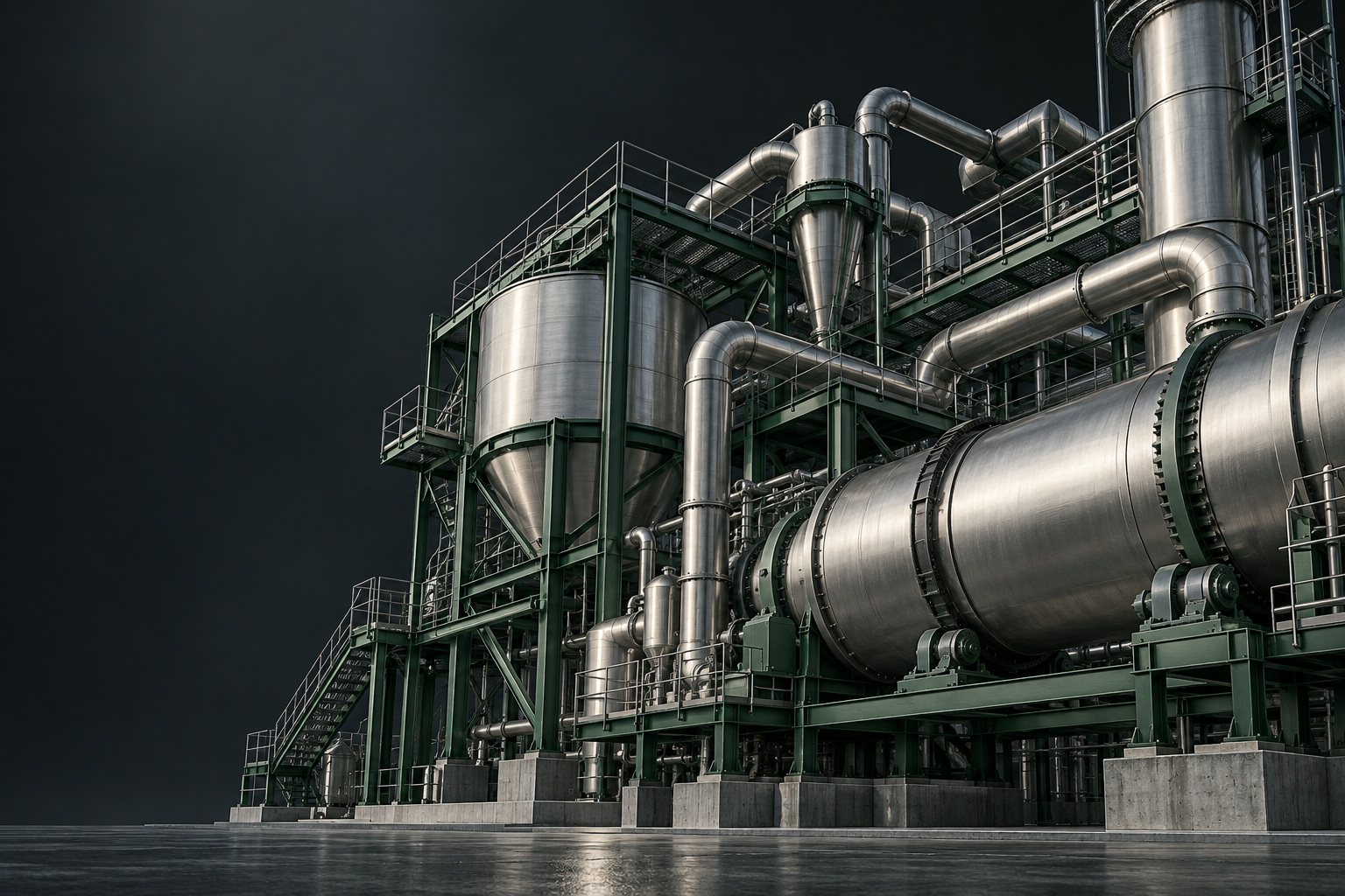 Industriālās tehnoloģijas · konceptuāla ilustrācija